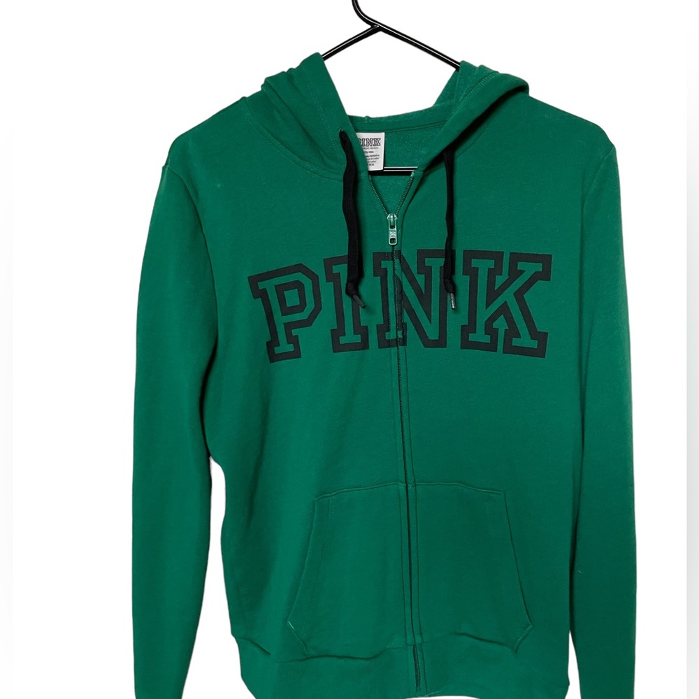 PINK - Zip Up Hoodie- Green - Size Medium - Women’s
